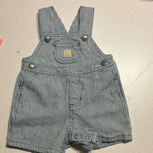 Carhartt Kids Striped Overalls - Black and White